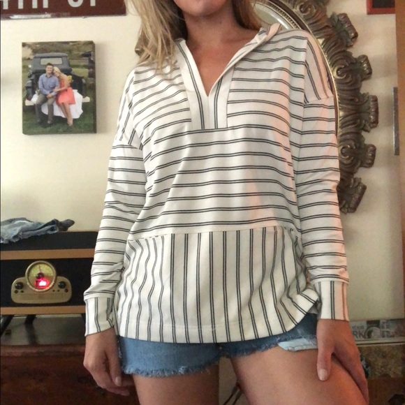 melloday striped hoodie